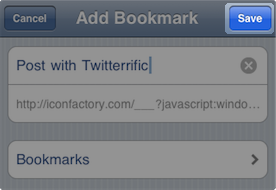 save bookmark
