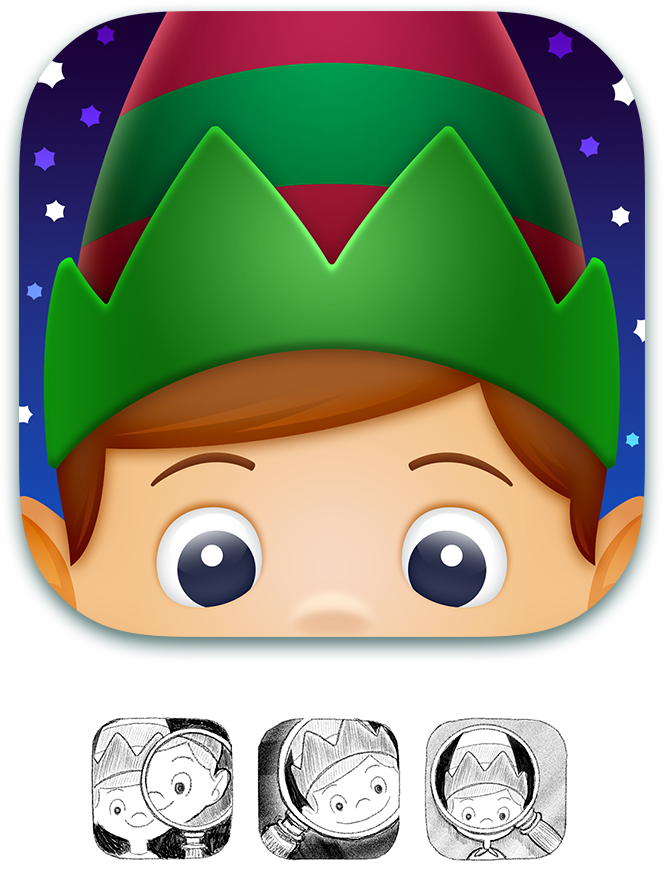 Elf Buddy app icon and UI