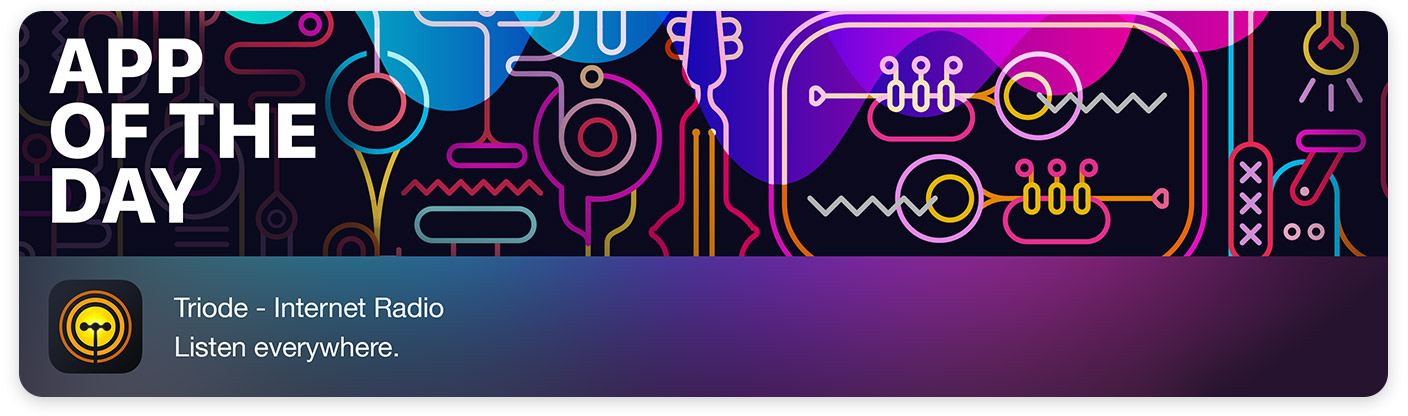 Example of App Store promotional artwork, Triode